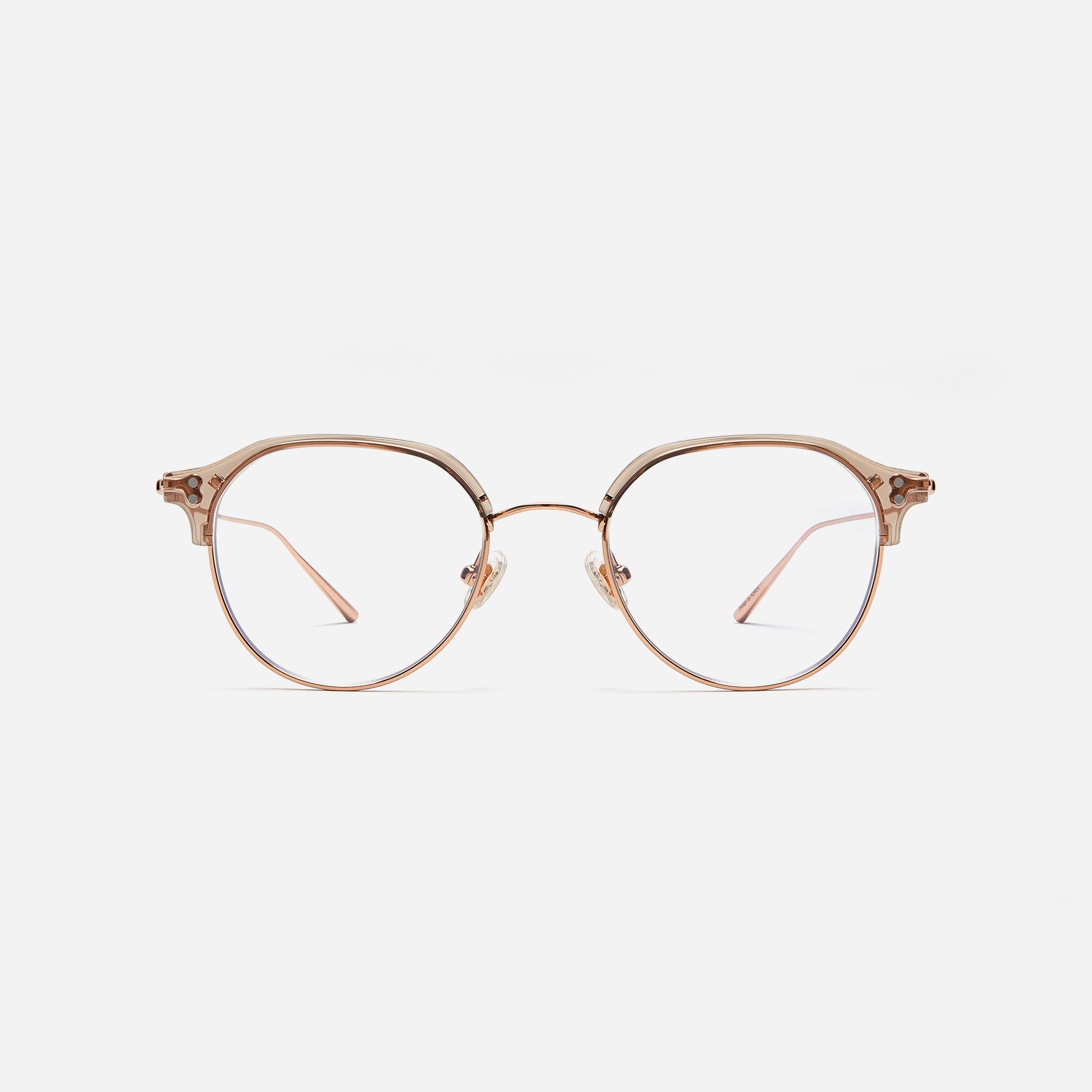 Alex P are oversized eyeglasses that feature a polygonal-shaped half-rim frame. They provide a lightweight and comfortable wearing experience with their durable TR material frame and slim B-Titanium temples.