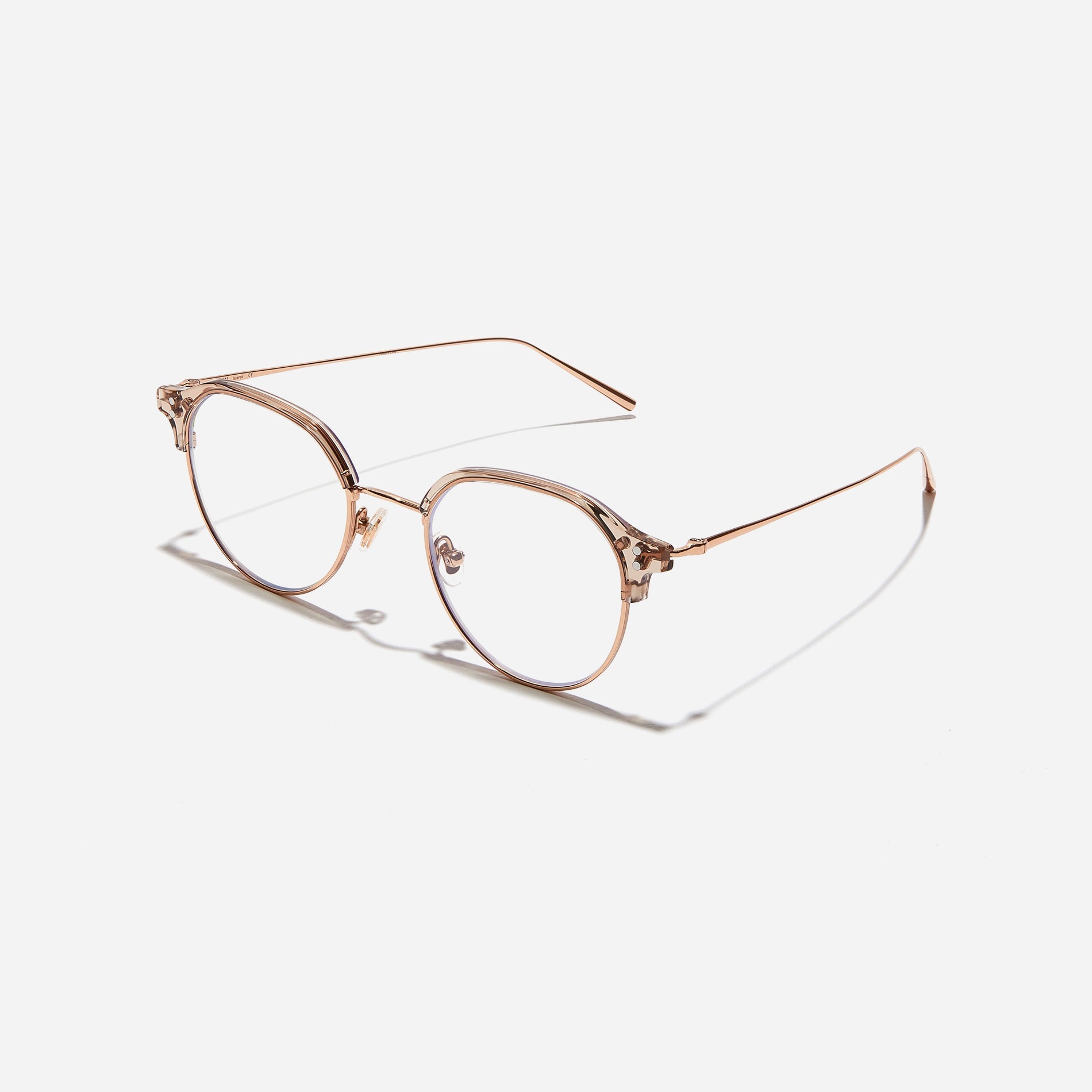 Alex P are oversized eyeglasses that feature a polygonal-shaped half-rim frame. They provide a lightweight and comfortable wearing experience with their durable TR material frame and slim B-Titanium temples.