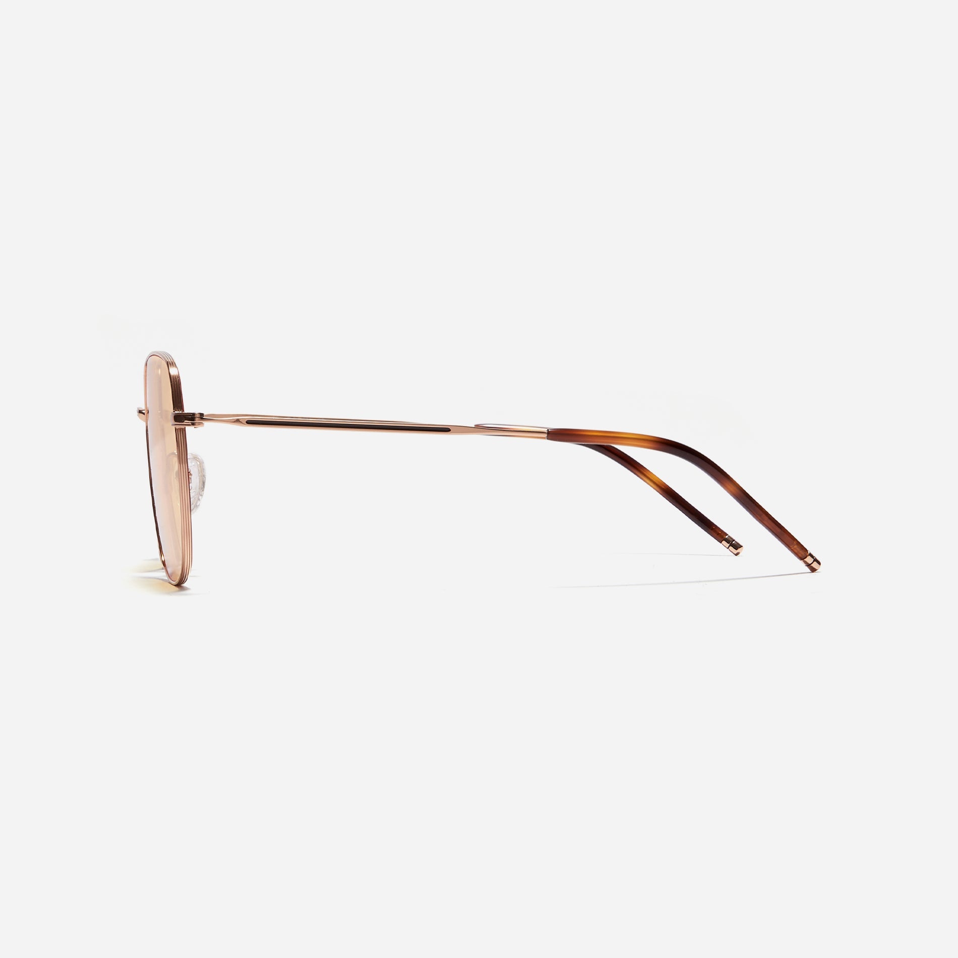 Retro aesthetic square-shaped sunglasses crafted entirely from titanium.