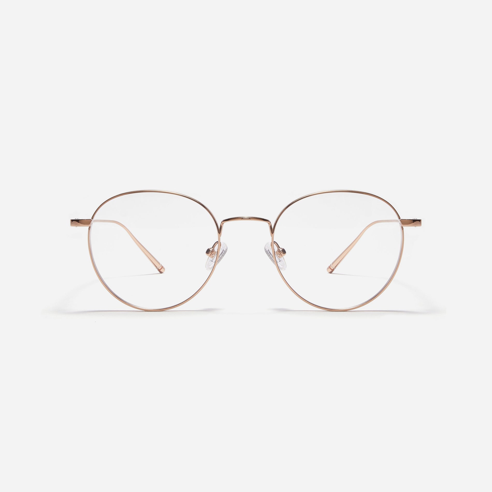 Round-shaped, full-metal eyeglasses with a dual-rim structure designed to accommodate thicker, high-prescription lenses. Both the frame and temples are made of pure titanium, ensuring a lightweight and comfortable fit.