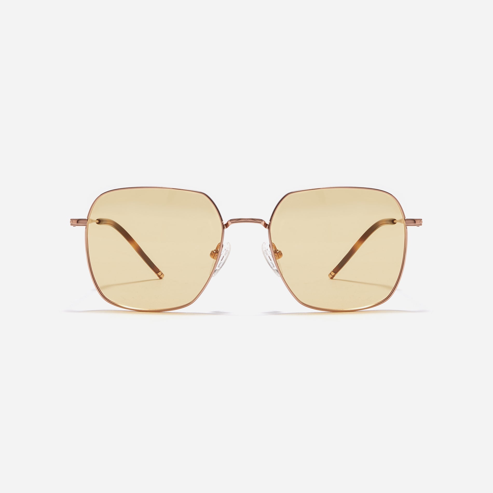 Retro aesthetic square-shaped sunglasses crafted entirely from titanium.