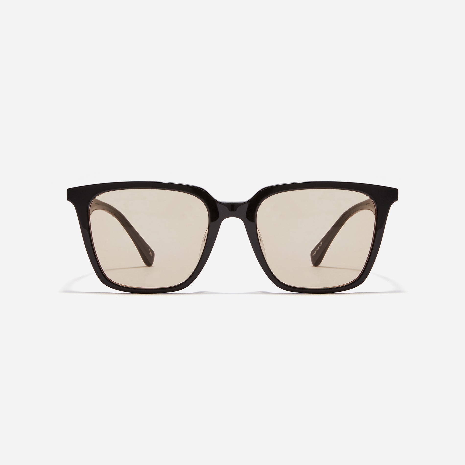 Square-shaped sunglasses with a sleek, straight-edged top front, providing a versatile and neutral style.